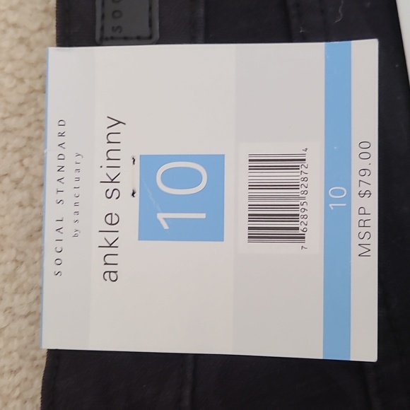 NWT Social Standard by Sanctuary size 10 Black/Camo Jeans - Picture 6 of 10